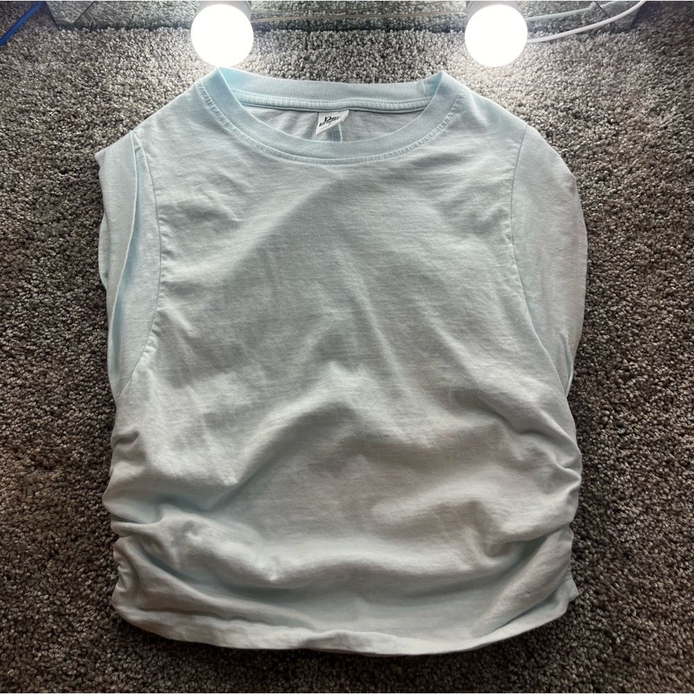 crop scrunch side tank top